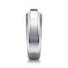 Sterling Silver Sapphire B quality Mens Ring in High Polish Finish