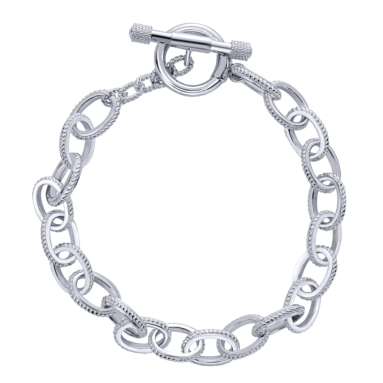 925 Silver Contemporary Chain Link Bracelet. SKU: TB2602SVJJJ 
