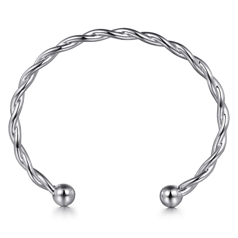 Sterling Silver Twisted Cuff Bracelet in size #7.5 - Shot 3
