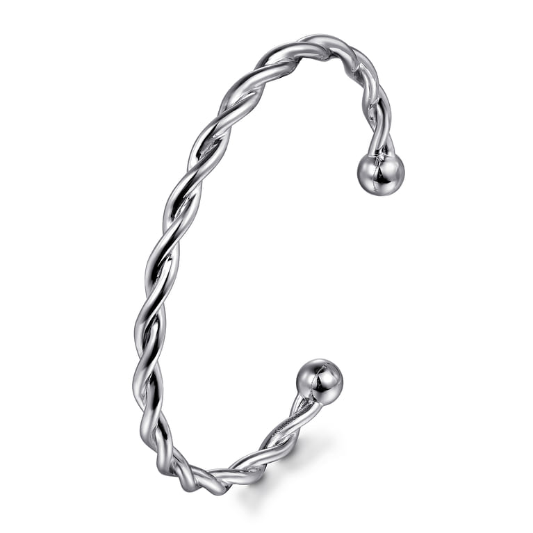 Sterling Silver Twisted Cuff Bracelet - Shot 2