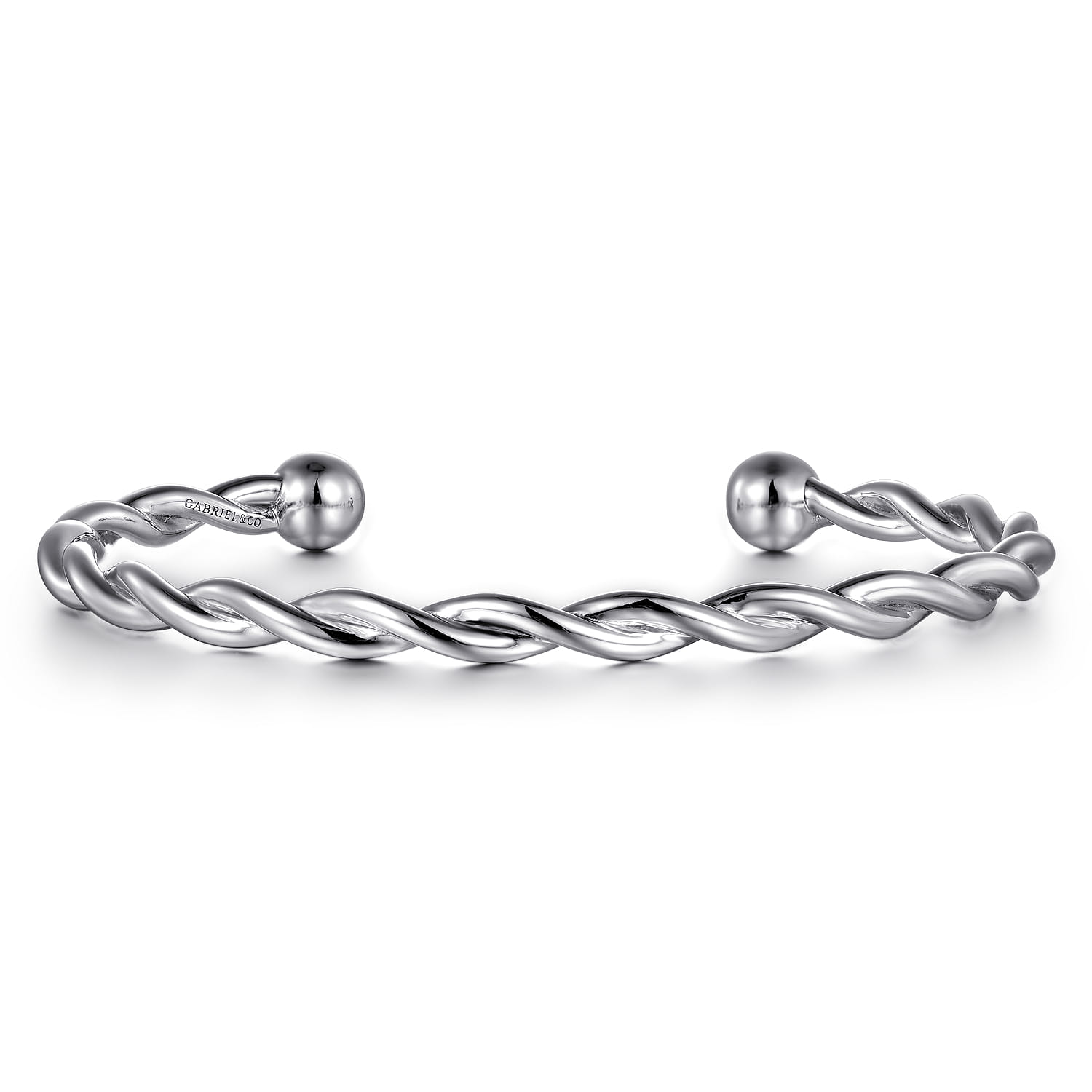 Sterling Silver Twisted Cuff Bracelet - Shot 1