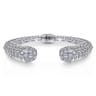 Sterling Silver White Sapphire Bujukan Bangle
