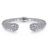 Sterling Silver White Sapphire Bujukan Bangle