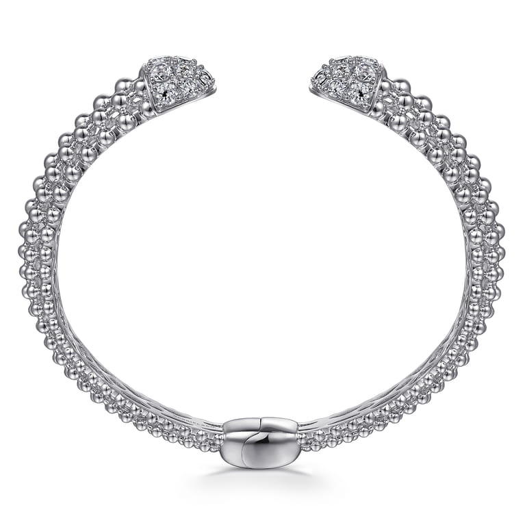 Sterling Silver White Sapphire Bujukan Bangle - Shot 3