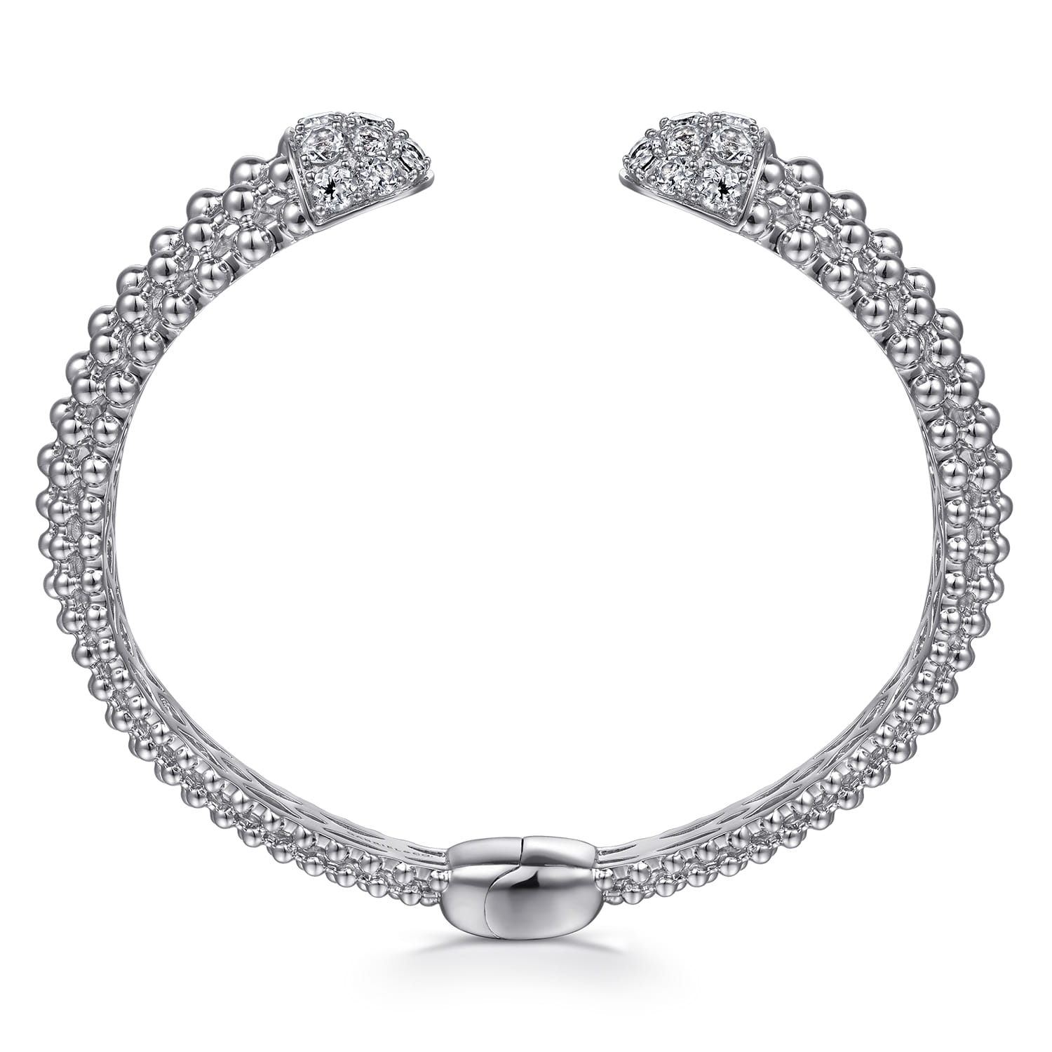Sterling Silver White Sapphire Bujukan Bangle - Shot 3