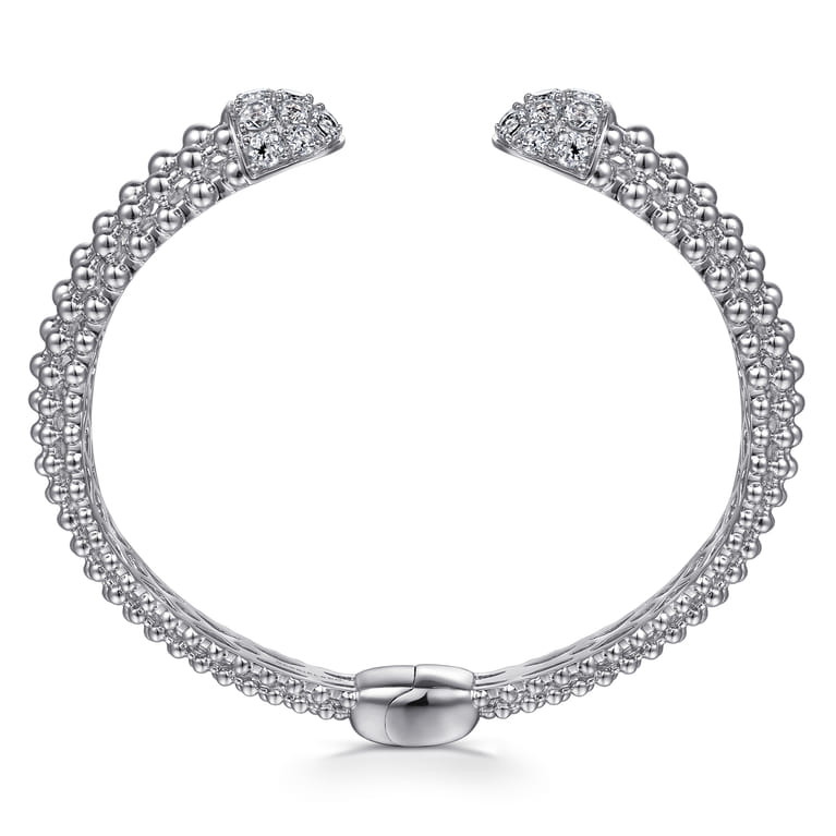 Sterling Silver White Sapphire Bujukan Bangle - Shot 3