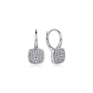 Sterling Silver White Sapphire Drop Earrings