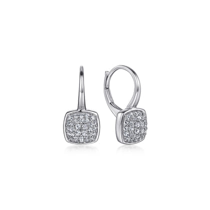Sterling Silver White Sapphire Drop Earrings