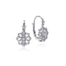 Sterling Silver White Sapphire Vintage Inspired Drop Earrings