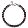 Sterling Silver and 6mm Tiger Eye Beaded Bracelet