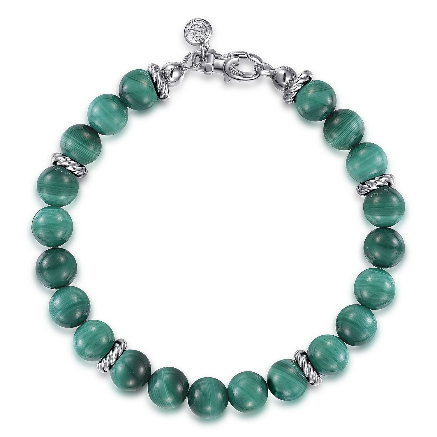 Popular Sterling Silver Malachite Bracelet