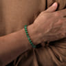 Sterling Silver and 8mm Malachite Beaded Bracelet