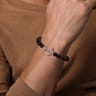 Sterling Silver and 8mm Tiger Eye Beaded Bracelet with Anchor