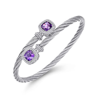 Sterling-Silver-and-Twisted-Cable-Stainless-Steel-Amethyst-Stone-Bypass-Bangle2