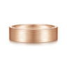 Steven - 14K Rose Gold 6mm - Flat Men's Wedding Band in Satin Finish
