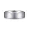 Steven - 14K White Gold 6mm - Flat Men's Wedding Band in Satin Finish
