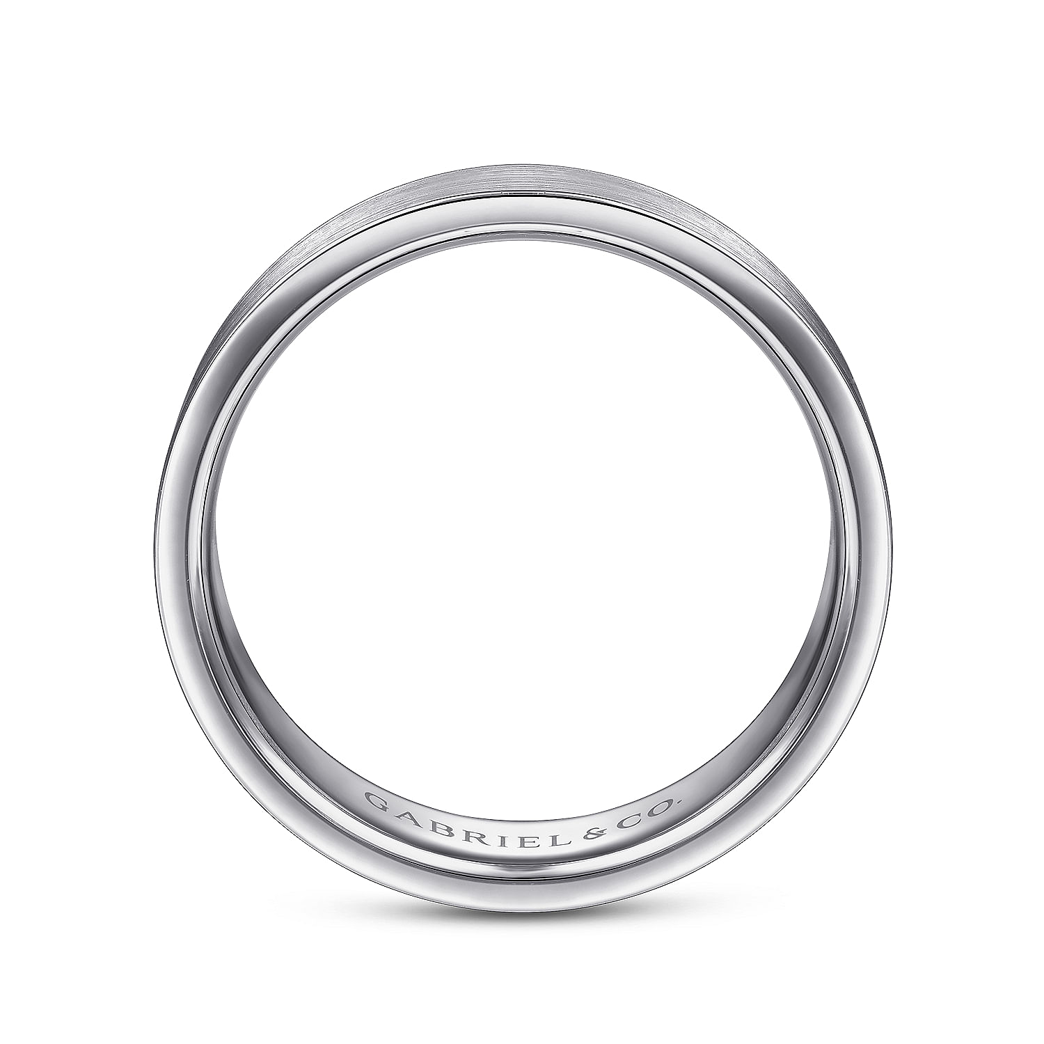 Steven - 14K White Gold 6mm - Flat Men's Wedding Band in Satin Finish