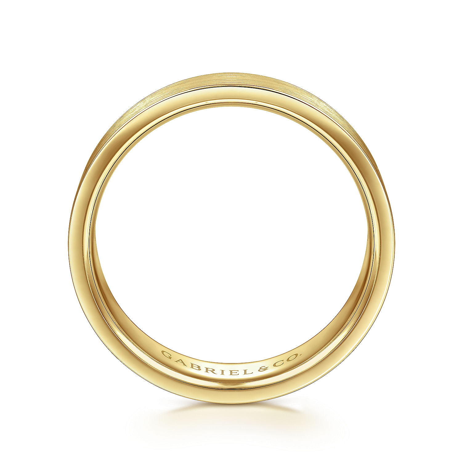 Steven - 14K Yellow Gold 6mm - Flat Men's Wedding Band in Satin Finish - Shot 2