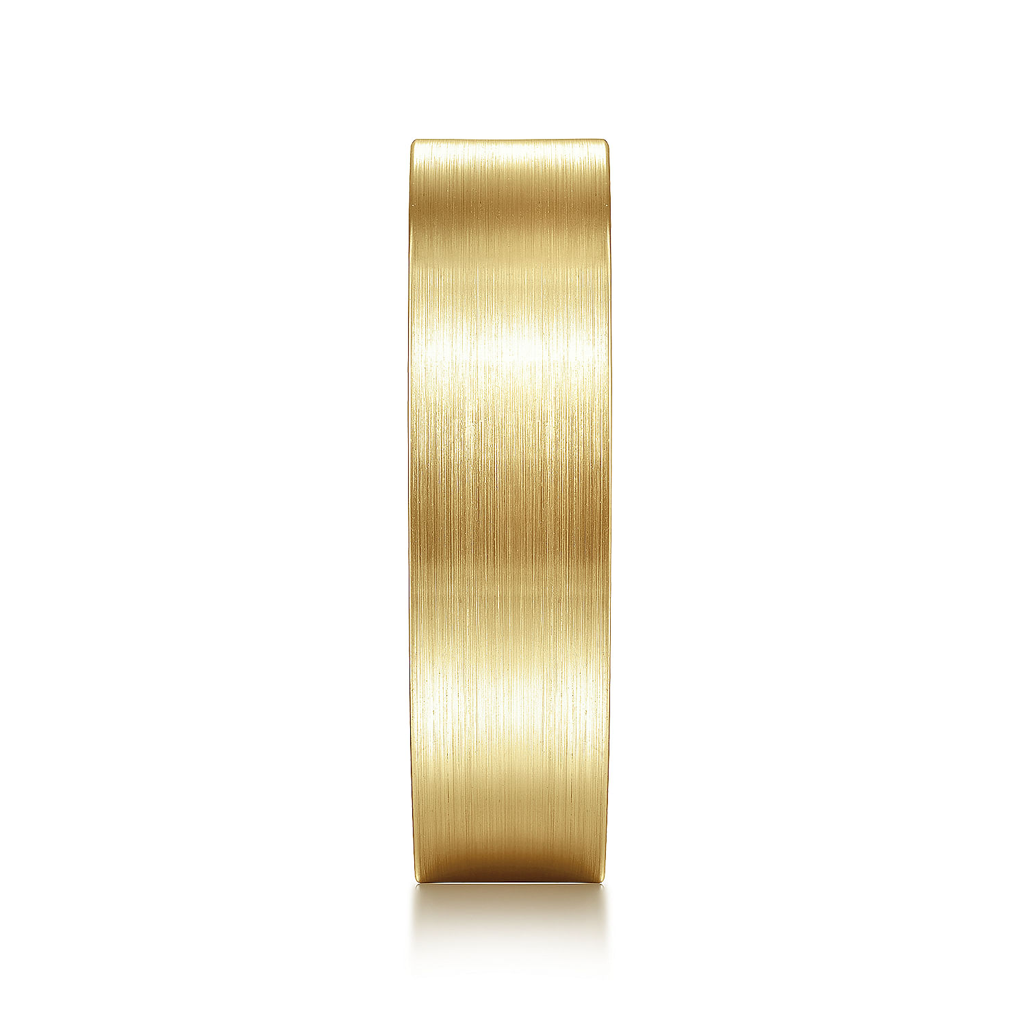 Steven - 14K Yellow Gold 6mm - Flat Men's Wedding Band in Satin Finish - Shot 4