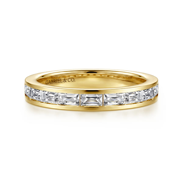 14K Yellow Gold Channel Set Baguette Diamond Anniversary Band @ $3550 ...