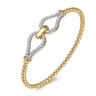 Strides - 14K Yellow Gold Diamond Stirrup Bangle - 0.75 ct
