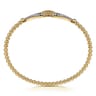 Strides - 14K Yellow Gold Diamond Stirrup Bangle - 0.75 ct