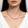 Strides - 14K Yellow Gold and 925 Sterling Silver Bujukan Beaded Stirrup Link Chain Necklace