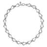 Strides - 925 Sterling Silver Bujukan Beaded Horseshoe White Sapphire Link Chain Necklace