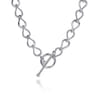 Strides - 925 Sterling Silver Bujukan Beaded Stirrup Link Chain Necklace