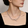 Strides - 925 Sterling Silver Bujukan Beaded Stirrup Link Chain Necklace