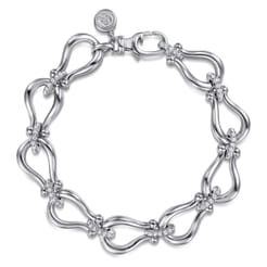 Strides---925-Sterling-Silver-Bujukan-Beaded-Stirrup-White-Sapphire-Link-Chain-Bracelet1