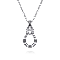 Strides - 925 Sterling Silver Bujukan Stirrup Pendant necklace