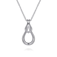 Strides - 925 Sterling Silver Bujukan Stirrup Pendant necklace