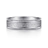 Stuart - 14K White Gold 6mm - Men's Wedding Band in Sandblast Finish