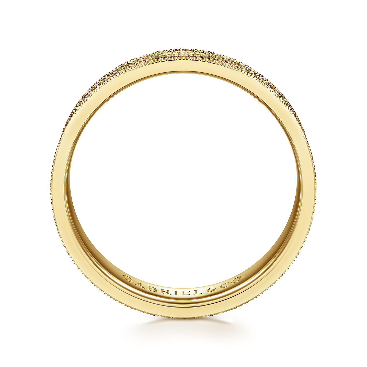 Stuart - 14K Yellow Gold 6mm - Men's Wedding Band in Sandblast Finish
