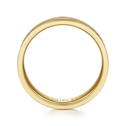 Stuart - 14K Yellow Gold 6mm - Men's Wedding Band in Sandblast Finish