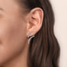 Stud Earrings 14K White Gold Diamond 1ct - 1 ct