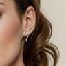 Stud Earrings 14K White Gold Diamond 1ct - 1 ct