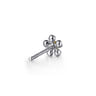 Stud Earrings 14K Yellow Gold and 925 Sterling Silver Diamond 0.1ct - 0.1 ct