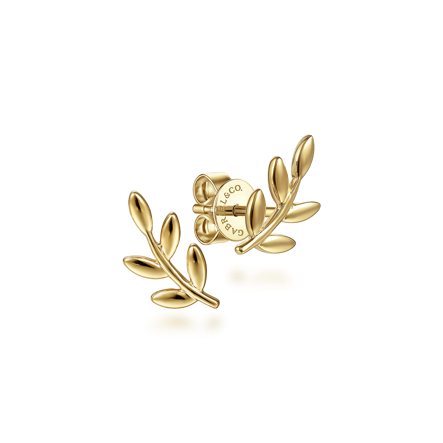Stud Earrings 14K Yellow Gold - Shot 1