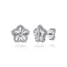 Stud Earrings 925 Sterling Silver Diamond 0.03ct Bujukan - 0.03 ct
