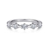 Straight Wedding Ring in 14k White Gold with Round Natural Diamond at Gabriel & Co.