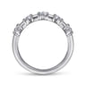 Straight Wedding Ring in 14k White Gold with Round Natural Diamond at Gabriel & Co.