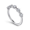 Straight Wedding Ring in 14k White Gold with Round Natural Diamond at Gabriel & Co.