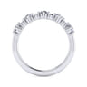 Straight Wedding Ring in 14k White Gold with Round Natural Diamond at Gabriel & Co.