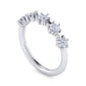 Straight Wedding Ring in 14k White Gold with Round Natural Diamond at Gabriel & Co.