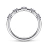 Straight Wedding Ring in 14k White Gold with Round Natural Diamond at Gabriel & Co.