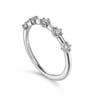 Straight Wedding Ring in 14k White Gold with Round Natural Diamond at Gabriel & Co.