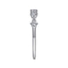 Straight Wedding Ring in 14k White Gold with Round Natural Diamond at Gabriel & Co.