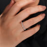 Straight Wedding Ring in 14k White Gold with Round Natural Diamond at Gabriel & Co.